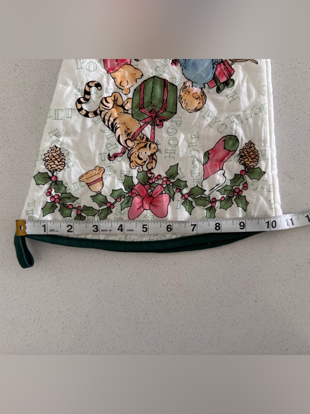 Vtg Classic Winnie The Pooh Quilted Christmas Stocking Gayla Canada Eeyore - Picture 13 of 14